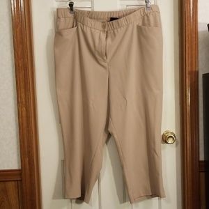 Maggie Barnes tan dress capris. Size 22.